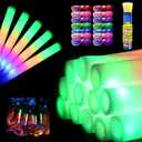 JODOUEEIR 11-Piece Glow Party Supplies Kit: 24 Foam Glow Sticks, 12 LED Glasses & 100 Glow Sticks for Weddings, Raves, Concerts - Bulk Light Up Party Accessories.