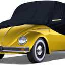 Waterproof Car Cover Replace for Volkswagen Beetle 1960-19806 Layers All Weather Car Covers with Zipper Door for Snow Rain Dust Hail Protection