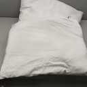Flat Ultra Thin Bed Pillows Standard Size Pillow Set of 2 Extra Soft Down Alternative for Stomach Back Sleeper White 20x26inches