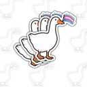 3 x 3pcs Silly Goose Pride LGBT Sticker Funny Rainbow Goose Meme Quote for LGBTQ+ Teens, Queer Friends, and Pride Month Gifts for Laptop Water Bottle Tumbler Phone Case Helmet 3in