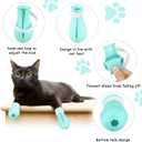 Cat Muzzle for Grooming Cat Adjustable Hood with Paw Covers, Kitten Breathable Anti Bite Muzzles Anti Scratch Boots Silicone Pussy Shoes Boots Kitten Paw Protector for Pet Bathing Shaving(Large)