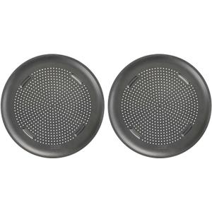 GoodCook AirPerfect Nonstick 16” Pizza Pan - Set of 2 - Pizza Trays for Oven, Perforated Round Pizza Pan, Carbon Steel Baking Pan, Homemade, Frozen & Leftover Slices