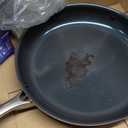 Blue Diamond Cookware Diamond Infused Ceramic Nonstick, 14" Large Frying Pan with Helper Handle, PFAS-Free, Dishwasher Safe, Oven Safe, Blue (14" Frying Pan Skillet)