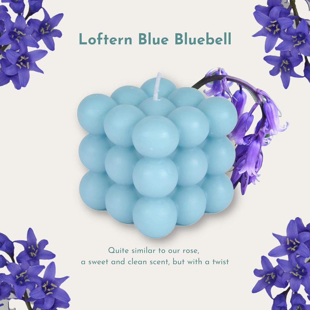 Blue Scented Bubble Candle - Handmade, Natural Soy Wax Based, Uniquely Aesthetic Shaped Candles - Decorative Candles for Home Decor, Velas AromaticasCLOUD CANDLE 2.5IN 3PCS