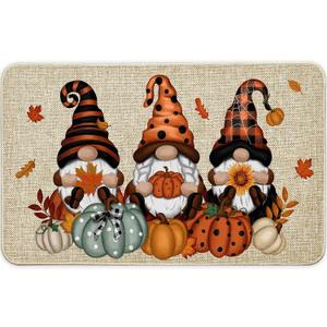 Capoda Fall Door Mat, Non Slip Autumn Welcome Decorative Doormat, Thanksgiving Halloween Pumpkin Gnome Front Door Mat, Holiday Kitchen Floor Mat Rug for Indoor Outdoor, 27.6 x 15.7 Inches Capoda Fall Door Mat, Non Slip Autumn Welcome Decorative Doormat, Thanksgiving Halloween Pumpkin Gnome Front Door Mat, Holiday Kitchen Floor Mat Rug for Indoor Outdoor, 27.6 x 15.7 Inches