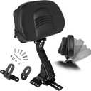 Amazicha Rider Driver Backrest, Detachable Driver Backrest, Adjustable Plug-in Rider Backrest Fit for Harley Davidson Touring Road King Electra Glide Road Glide Street Glide 1997-2024, Gloss Black