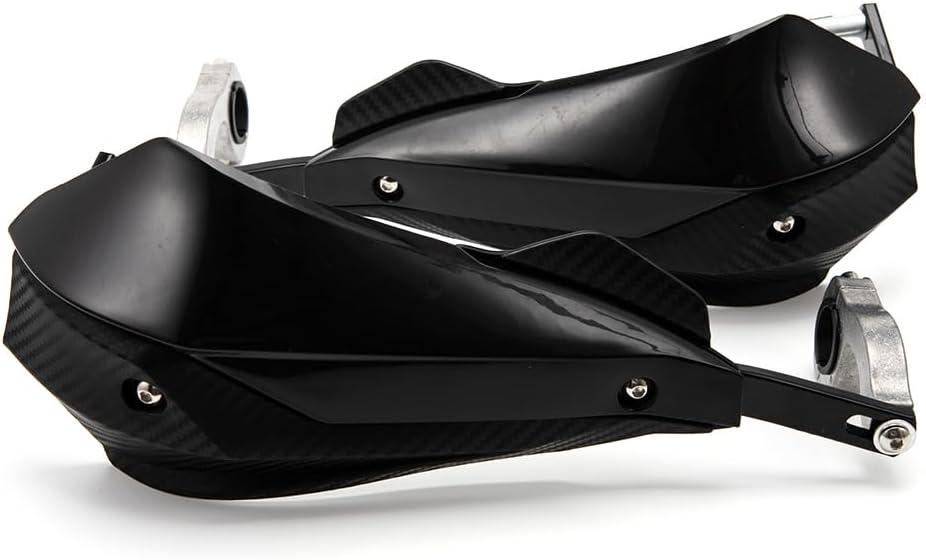 Evomosa Universal Motorcycle Hand Guard Shield, Black Aluminum, Fits 22mm/25mm/28mm Handlebars, Cruiser Bike, Hand Protection, Windproof