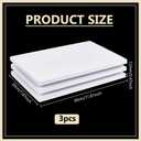 BENECREAT 3Pcs 1/2 Inch White Foam Boards, 12x8 Inch Rectangle PVC Foam Sheet Poster Board for Mounting, Crafts, Art, Display, Presentation and Projects