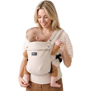 Momcozy PureHug Baby Carrier - Ergonomic, Cozy and Lightweight for 7-45 lbs
Easy to Put On, IHDI Hip-Healthy, 3D EVA Lumbar Support, X-Straps for Even Weight Distribution, 100% Cotton, Khaki
