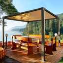 Pergola Brackets - Heavy Duty Pergola Kit(Q235 Steel Anti-Corrosion, 3.6"x3.6" Fit) - 4x4 Brackets kit for DIY Garden, Patio, Gazebo - Weatherproof for 4x4 Wood Beams (4-Pack)