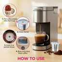 Reusable K Cups for K eurig 1.0 & 2.0 Coffee Makers, 1-Hole Stainless Steel Reusable Coffee Pods, Refillable K Cup Filter for K-Mini/Express/Classic/Elite, Leak Proof, BPA Free, Easy to Clean, 2 Pack
