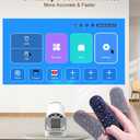 Mini Projector with Wifi 6 and Bluetooth5.4, Portable Projector 4K Support, Android 14 Smart Proyector with 200ASIN & Auto Keystone, Alwtniet HY300Pro+ Small Proyector for Bedroom, Movie, Outdoor