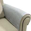 NOYOURS Couch Arm Covers, Anti-Slip Sofa Armrest Cover for Recliner, 2pc Washable Sofa Arm Covers, Dogs Cats Pet Scratch Proof Couch Arm Protectors, Light Grey, 24x28inch