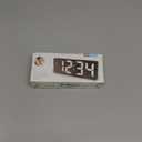 Digital Alarm Clock for Bedroom,Mirror Surface LED Electronic Clocks,Adjustable Brightness, Snooze Model,Voice Control,12/24H Display,Alarm Clock for Kids,Office,Table,Nightstand-White