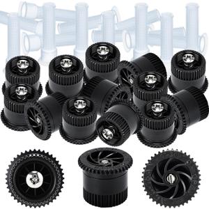 Honoson 16 Pcs Variable Arc Nozzle Radius High Efficiency Replacement Pop up Sprinkler Heads Compatible with Rainbird, Hunter, Orbit Pop-up Sprinklers(Black,White,15 Van)