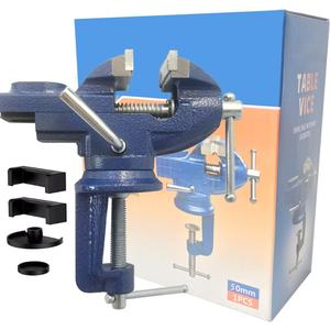 Vise Grip Woodworking Table Clamp - Heavy Duty Small Bench Vice, New Upgraded Cast Iron Manufacturing for Jewelers, Hobby, Craft Repair - Portable Work Bench Tool
