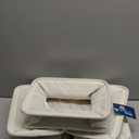 OrganiHaus Small Fabric Storage Baskets for Shelves 6 Pack, 12x8in Closet Storage Bins for Shelves, Cloth Baskets for Organizing, Linen Closet Organizers, Fabric Basket, White Basket (Full Off-White)