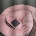 GAIALOOP 3 Inch Memory Foam Camping Mattress, Dual Layer Thick Sleeping Camp Pad for Car Tent Cot, Roll-Up Portable Glamping Floor Bed for Guests Sleepover (Sakura Pink)