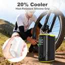 Electric Bike Pump, 130 PSI Mini Bicycle Pump with Digital Pressure Gauge & Auto-Shut-Off, Snap-On Connector for Presta & Schrader Valves,E-Bike, MTB,Road Bike