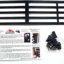 Stainless Steel Powder Coated Black Bumper Grille Insert Compatible with 2015-2019 Chevy Silverado 2500 3500 HD M2M #400-10-1