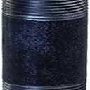 Everflow Supplies NPBL3540 4" Long Black Steel Nipple Pipe Fitting with 3-1/2" Nominal Size Diameter