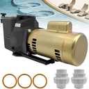 W3SP2610X15 1.5HP Super Pool Pump Compatible with Hayward SP2610X15 Single Speed Pump, for All In-Ground Pool and Spa 115/230V