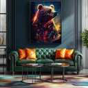 MINIWAN 1000 Piece Puzzles for Adults, Colorful Brown Bear Puzzle for Adults, Hard Challenge Art Jigsaw Puzzles, for Gifts Birthday Party Games Family, 27.5 * 19.7 inch Dust Free Puzzle