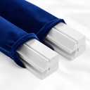 Storage Bag for Mahjong Racks and Pushers, 2 Compartments Fits 4 Racks Velvet Drawstring Pouch with Soft Sleeves, Mah Jongg Accessory Organizer (Blue)