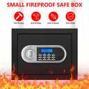 1.3 Cuft Small Fire Proof Safe for Home Documents, Anti-theft Safes for Home Use Fire and Water Proof with Combination Lock, Smart Alert System and Removable Shelf, Digital Document Safe for Jewelry