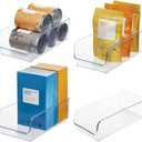 IDesign Pantry Bin for Kitchen or Cabinet Storage - Set of 4 - Clear