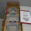 FineDine 24 Piece Premium Borosilicate Glass Meal Prep Containers Glass - Airtight Food Storage Containers with Lids, Hinged Locking Lid, BPA Free, For Meal Prep/Freezer/Oven (Grey)