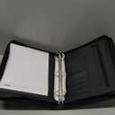 Forevermore Portfolios Portfolio Organizer - 3 Ring Binder with Notepad - 1.5 Inch Rings - Zippered Storage Pockets for Papers, Travel Documents, Presentation Folder, Cards, Passport, Tickets - Black