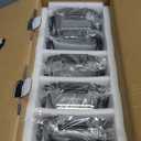 BOROHOUSE 5-Pack Borosilicate Glass Containers with Tempered Lids, 35.2oz/4.4 Cup Airtight Meal Prep Set, Microwave/Freezer Safe (Gray)