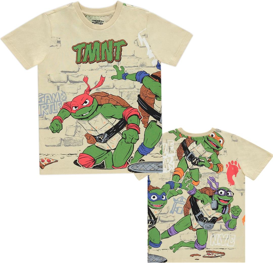 Teenage Mutant Ninja Boys' Teenage Mutant Ninja Turtles Fashion Short Sleeve T-Shirt - TMNT - Little to Big Kid/Boys 4-20 Sizes