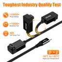 AGVEE 3.3ft Angled Replacement Charger Cable for Coros Smartwatch, 90 Degree Braided Cord for Coros Pace 3/Pace 2/Apex 2 Pro/Apex 2/Apex/Vertix 2/Vertix, Black