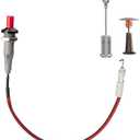 Patio Heater Replacement Parts Push Button Piezo Igniter with Cable Kit 13.7” Long Electrode Ceramic Ignition Assembly Replacement Kit for Most Outdoor Propane Heater Gas Grill Range (1 Set)