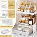 caktraie 12.2" W Makeup Organizer Drawers - 5 Tiers Bathroom Counter Organizer, Cosmetic Storage Drawer for Dresser Countertop and Bathroom Vanity for Large Skincare, Perfume, Clear