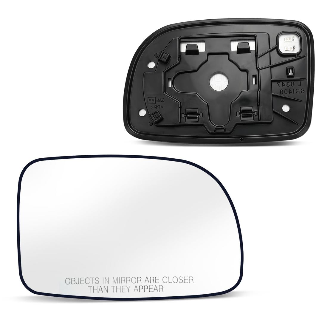 FormiPow Passenger Side Heated Mirror Glass for Hyundai Santa Fe 2007 2008 2009 2010 2011 2012, Right Side Rear View Replacement with Defrost