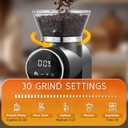 Ollygrin Conical Burr Coffee Grinder Electric, Compact Coffee Grinder for Home Use,Burr Mill Grinder with 30 Precise Grinding Sizes, Touch Panel, Removable Burr & Coffee Container, 2-12 Cups