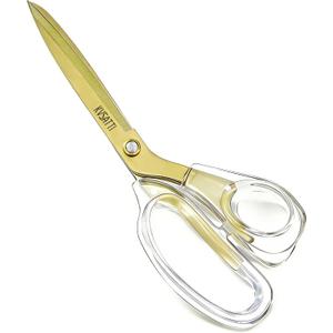 9"Office Scissors for Desk,Gold Craft Scissors,Sharp Titanium Coated Stainless Steel Blades, for Paper Art School Supplies and Daily Family Use
