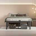 MAF 14 Inch Full Size Metal Platform Bed Frame with Round Corner Legs, 3000 LBS Heavy Duty Steel Slats Support, Noise Free, No Box Spring Needed, Easy Assembly