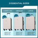 Westridge Hardshell Luggage Set - 3 Piece Set - 20" Carry-On, 24 & 28 Checked Luggage Set with 360 Spinner Wheels - Expandable Suitcases for Extended Travel - Durable ABS Shell - Light Pink