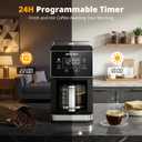 AIRMSEN Coffee Maker with Grinder, 5-Cup Grind and Brew, Programmable