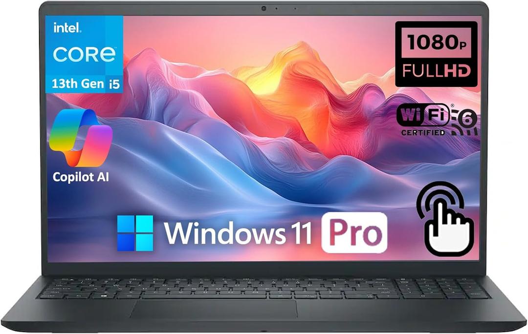 Dell 3530 Inspiron 15.6" FHD Touchscreen Laptop Computer for Business/Home/Student, Intel 10-core 13th Gen i5-1334U, Intel UHD Graphics, 32GB RAM 1TB SSD, AI Copilot, Numeric Keypad, Windows 11 Pro