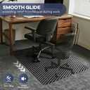 BesWin Office Chair Mat for Carpet, 48" x 30" Computer Desk Chair Mat for Low Carpeted Floors, Thick and Sturdy Carpet Protector for Rolling Chairs, Easy Glide Floor Mat for Home, Gaming (Black)