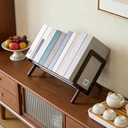 CD/DVD Storage Rack Wooden CD Holder Holds Up to 26 DVD Cases, Rustic Style Desktop Media Organizer Stand, Blu-ray CD Storage Shelf for Video Games, VHS Tapes and Desktop Organization