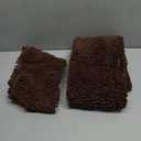 Smiry Bathroom Rugs Sets 2 Piece, Soft Absorbent Chenille Machine Washable Non Slip Shaggy Bath Rug Set for Tub, Shower, and Floor (47x17+24x16, Brown)