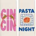 Italian Kitchen Towels, Italian Kitchen Decor, Bar Towels for Kitchen Bartender, Retro Dish Towels for Hand Towels for Kitchen, Aesthetic Kitchen Decor, 16x24 Inch