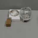 Mid Century Modern Globe Semi Flush Mount Ceiling Light Fixture, Clear Glass with Gold Brass Finish,1-Light Sphere Glass Pendant Lights for Aisle Porch Stairway Closet Kitchen Laundry Room(Bulb Incl.) (6 inch)