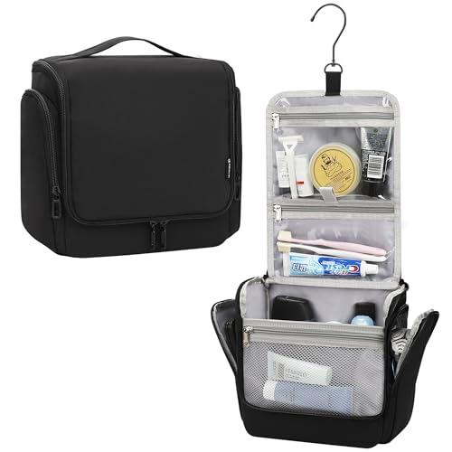 Relavel Hanging Toiletry Bag for Men and Women, Travel Toiletries Bag Water-resistant Large Makeup Cosmetic Organizer Storage, Shaving Dopp Kit Shower Bathroom Hygiene Bags, Carry-on Travel Essentials